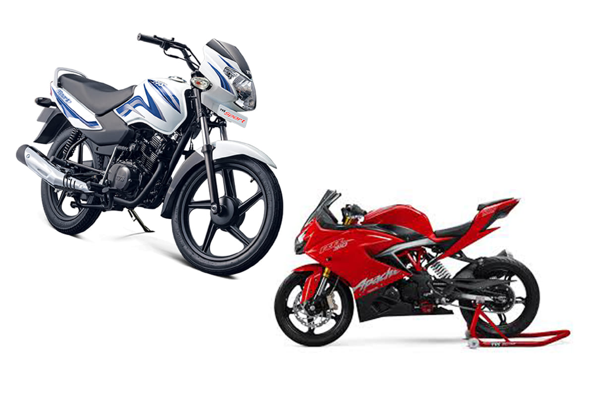 Pay Rs 2999 for TVS Sport and Rs 4444 for Apache RR310 and take home bikes