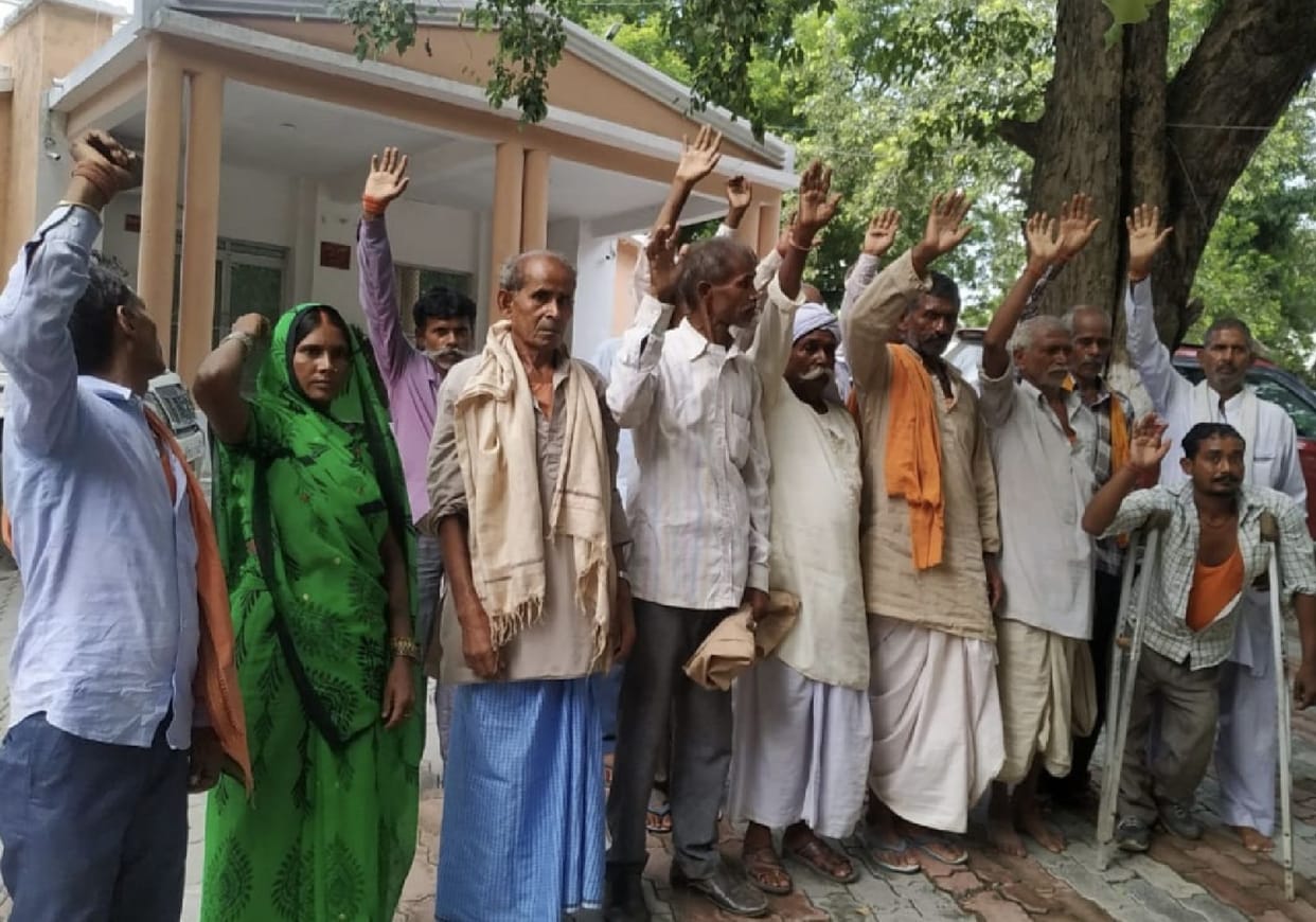 Villagers raging in development work