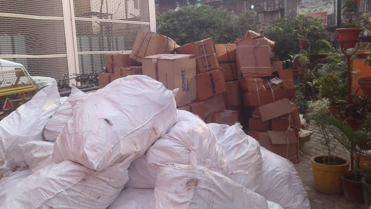 33 cartoons cracker and three sacking materials recovered by Police
