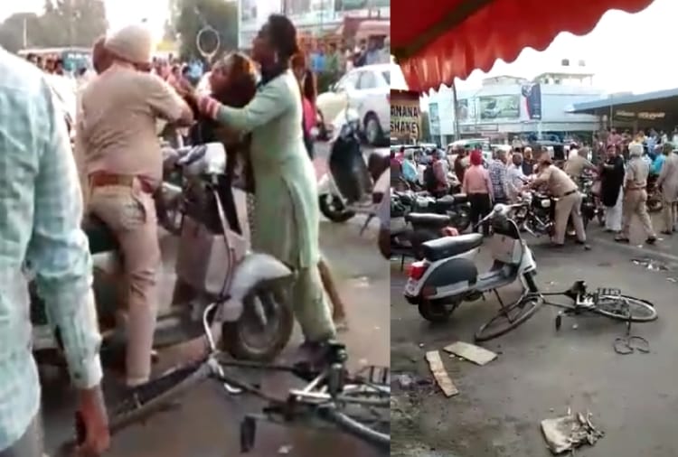 Attacked on Municipal corporation and police team in Patiala
