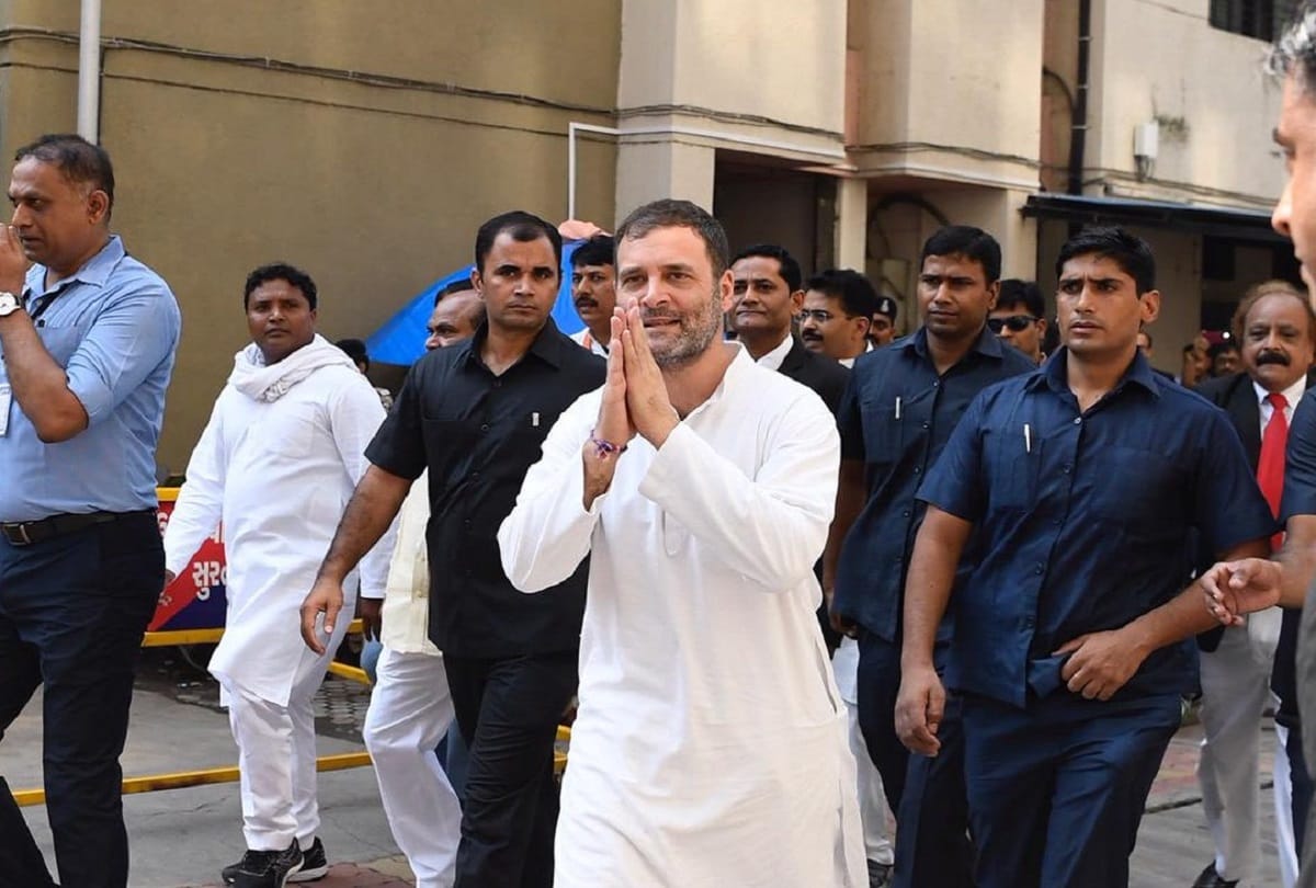 Rahul Gandhi in Gujarat courts defamation cases Amit shah and ADC Bank