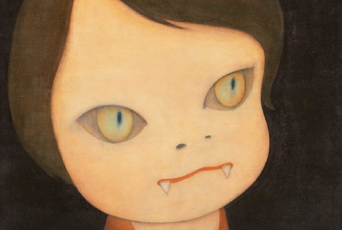 Japanese painter Yoshitomo Nara Painting Knife Behind Back sold in 177 crore rupees