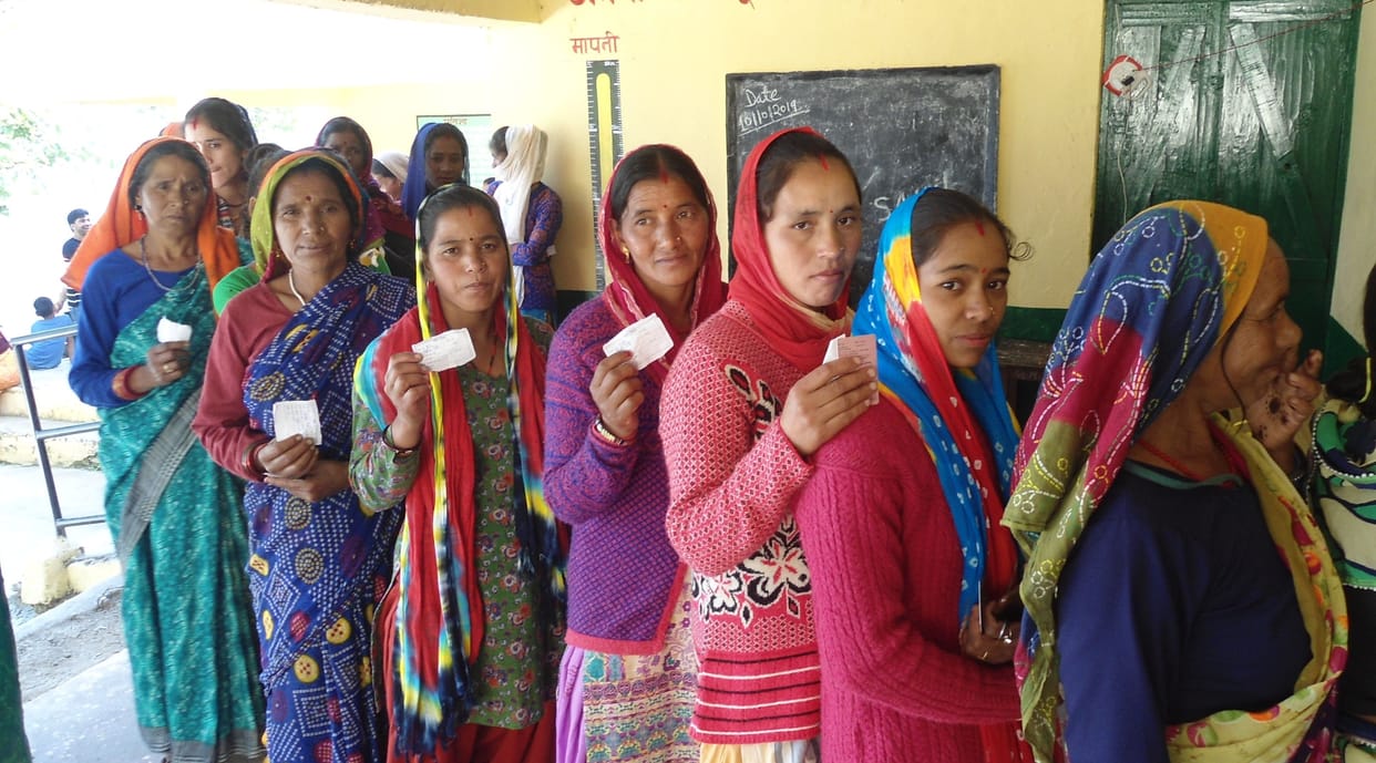 Election women ahead voting in Gairsain and Karnprayag
