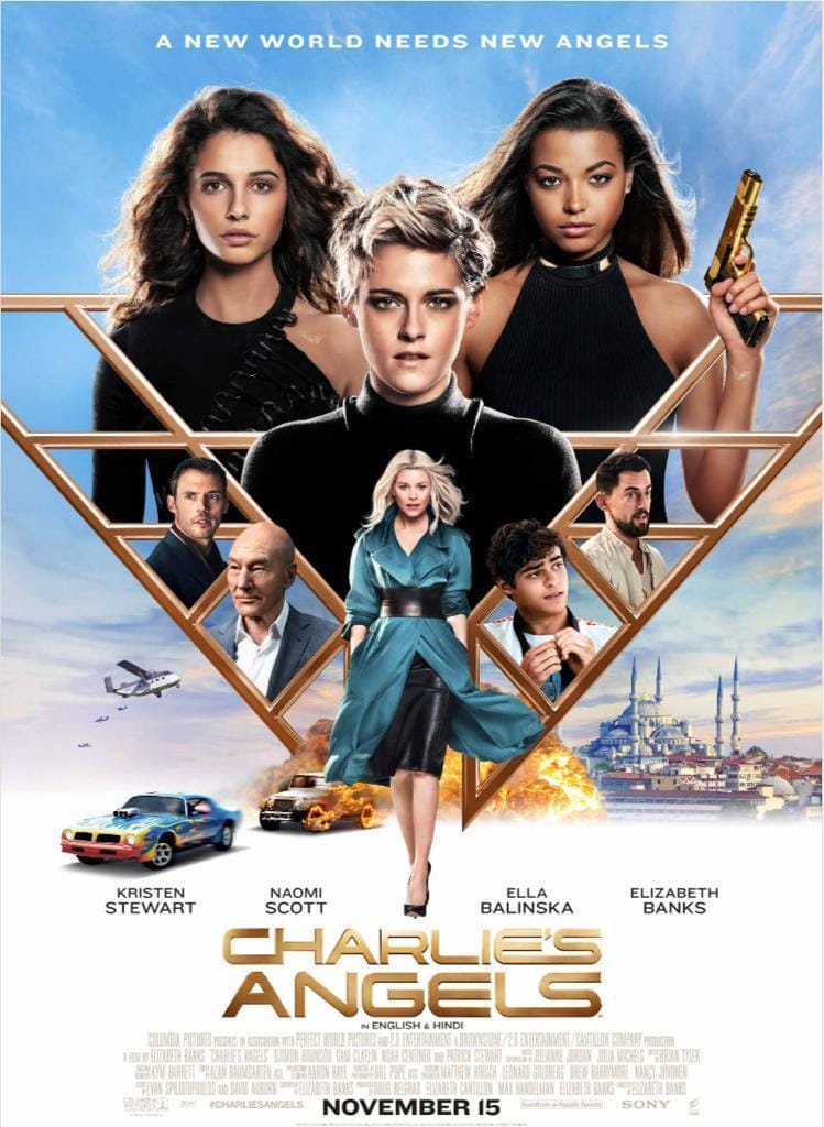 kristen stewart Naomi Scott Ella Balinska Patrick Stewart film new poster has been release