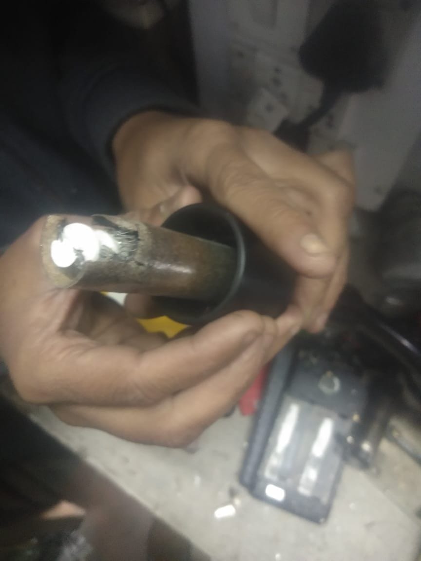 high voltage burnt electric instument