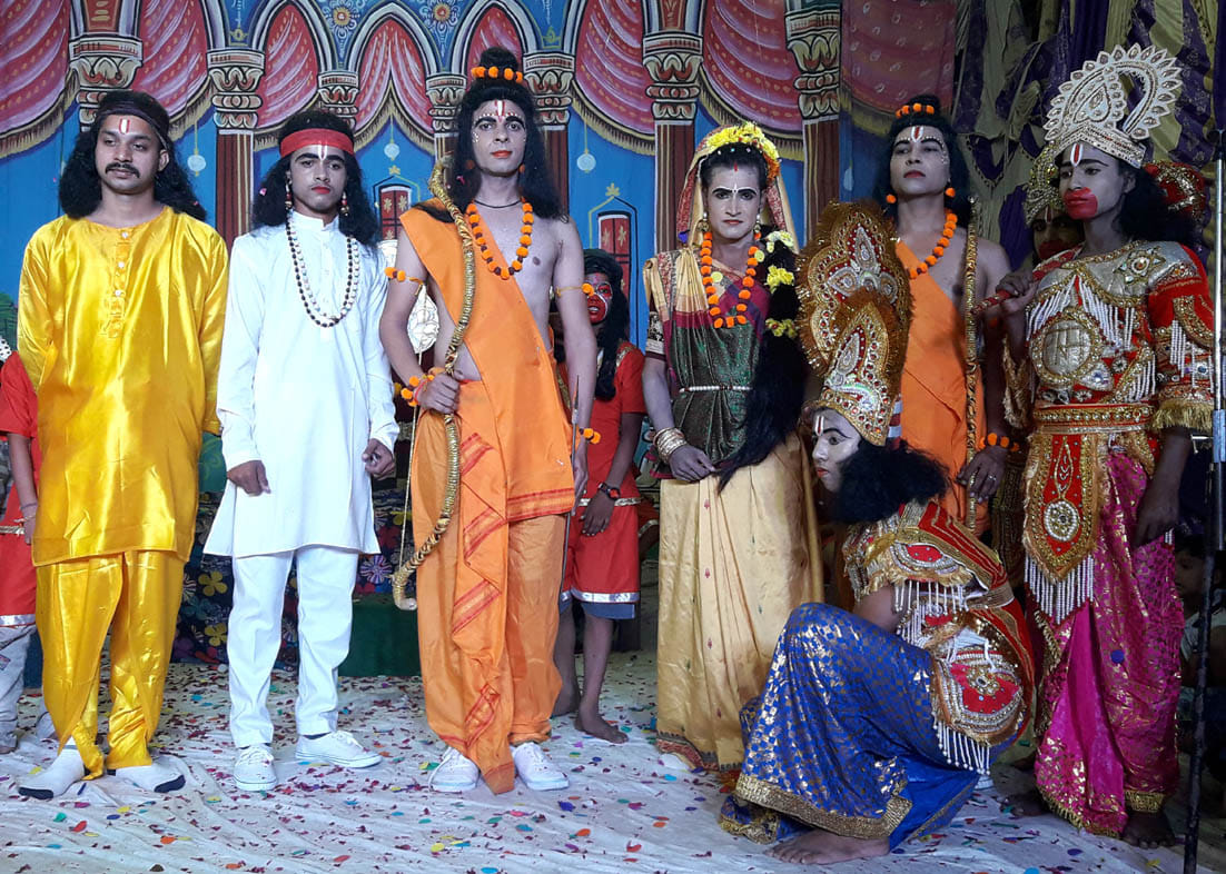 Artists honored at the conclusion of Ramlila in Khekra