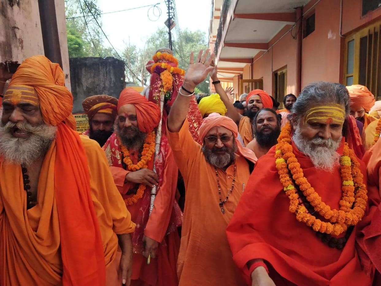 juna akhara chari puja in haridwar