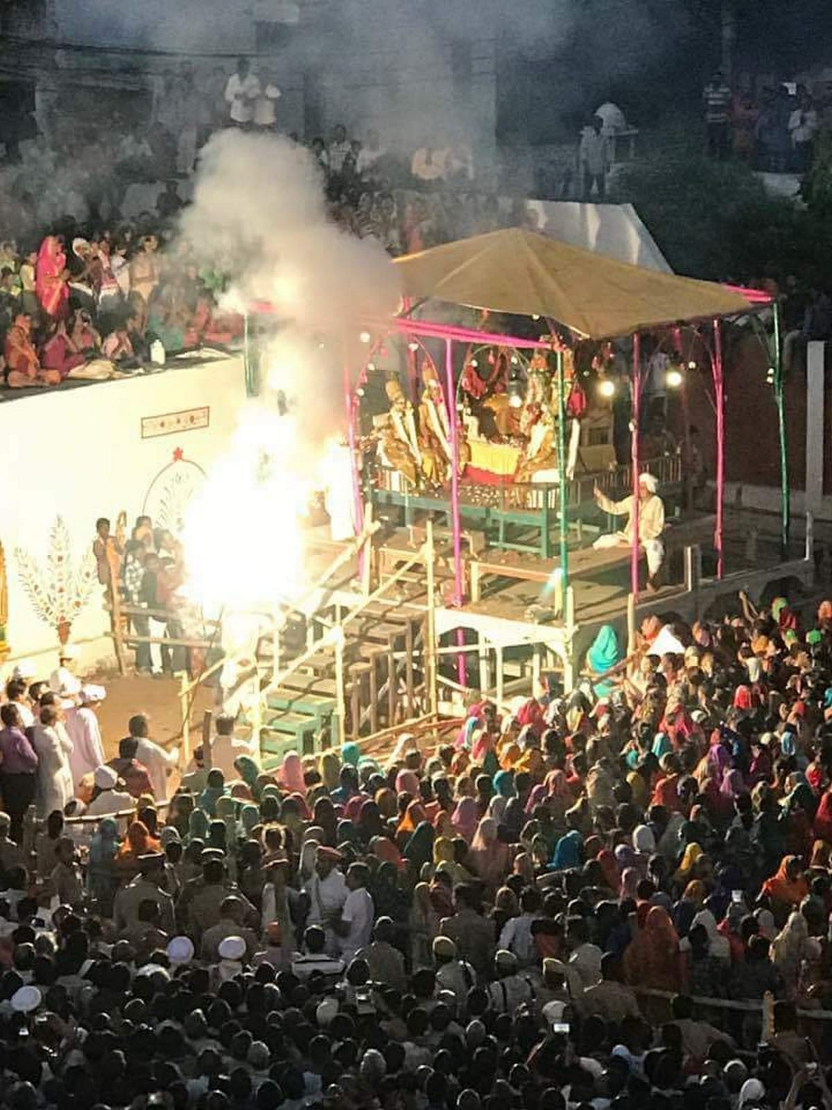 The mud water was heavy on the centuries old tradition in Ramnagar Ramleela