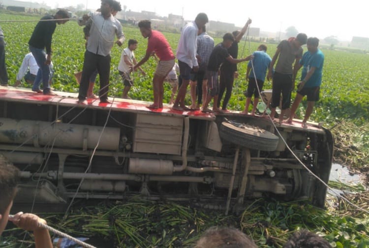 Private Bus Accident at Panipat of Haryana, Two Passengers Died