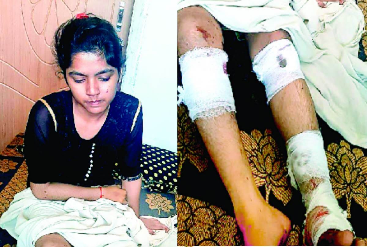 criminals attacked on a girl with bomb in gonda