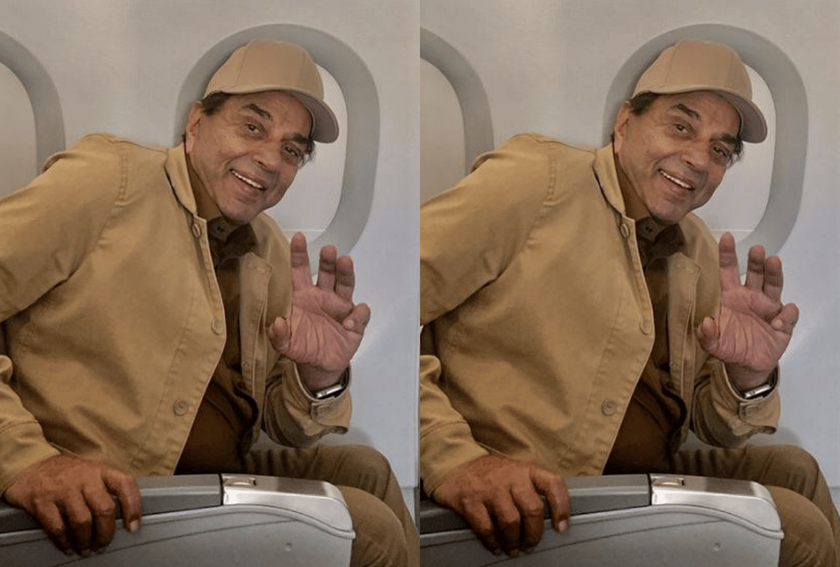 Dharmendra Share His Video Sitting on Aeroplane Stairs on Twitter As he Remembers old Days