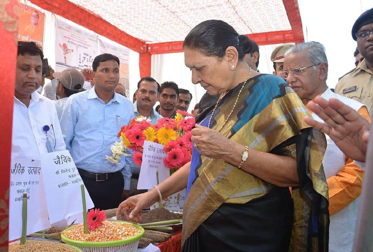 UP Governor Anandiben Patel godh bharai of pregant woman in firozabad