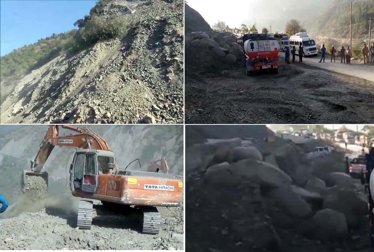 landslide in Ramban district, Traffic on Jammu Srinagar opened 23 hours laterafter landslide