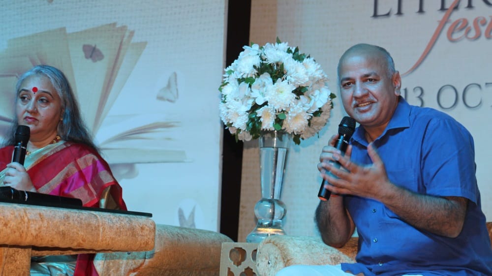 Delhi Deputy CM and Education Minister Manish Sisodia in Dehradun Literature Festival