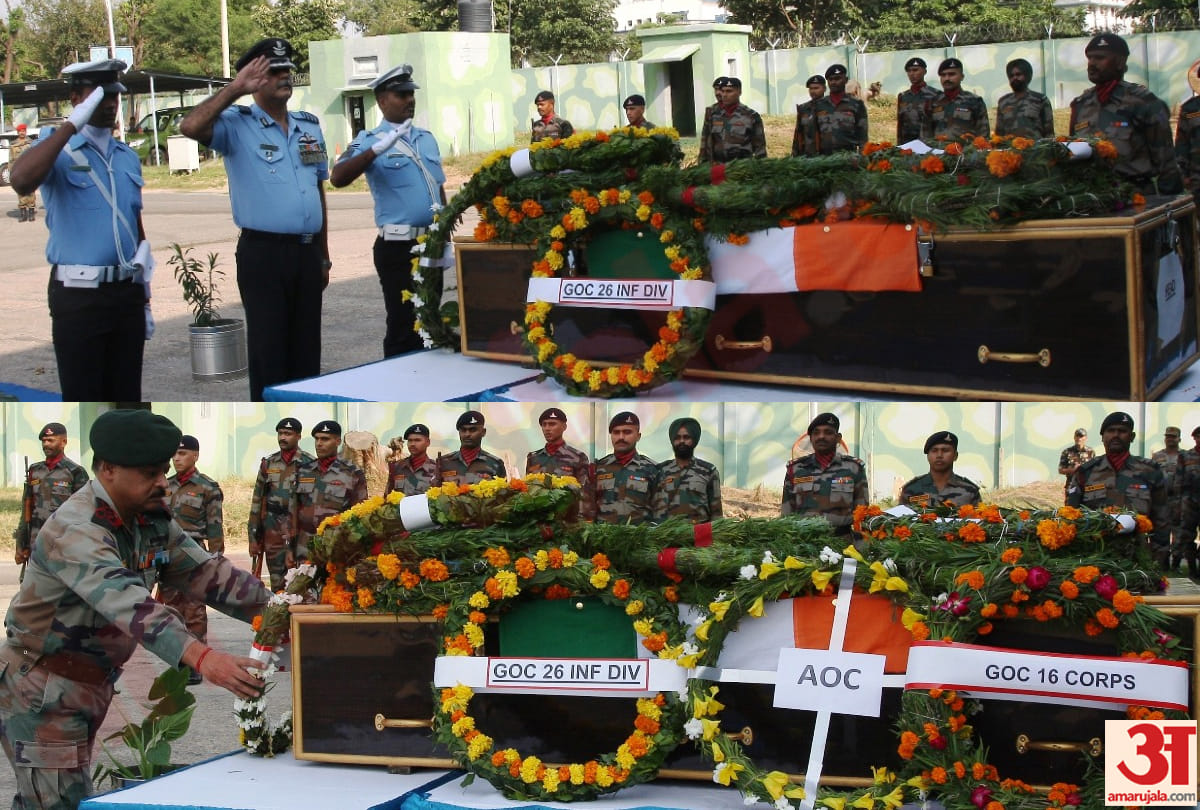 indian army paid tribute to jawan subhash thapa who lost his life during ceasefire violation on LOC