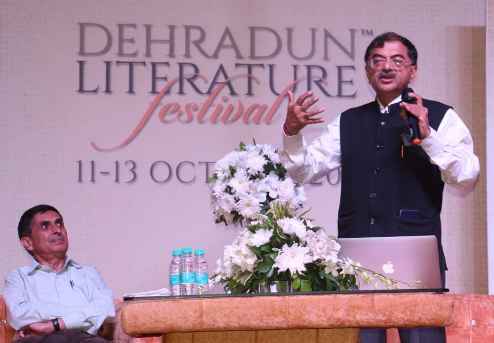 Former Rajya Sabha MP Tarun Vijay in Dehradun Literature Festival