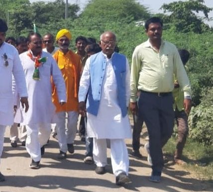 Villagers counted MP, MLA on foot march