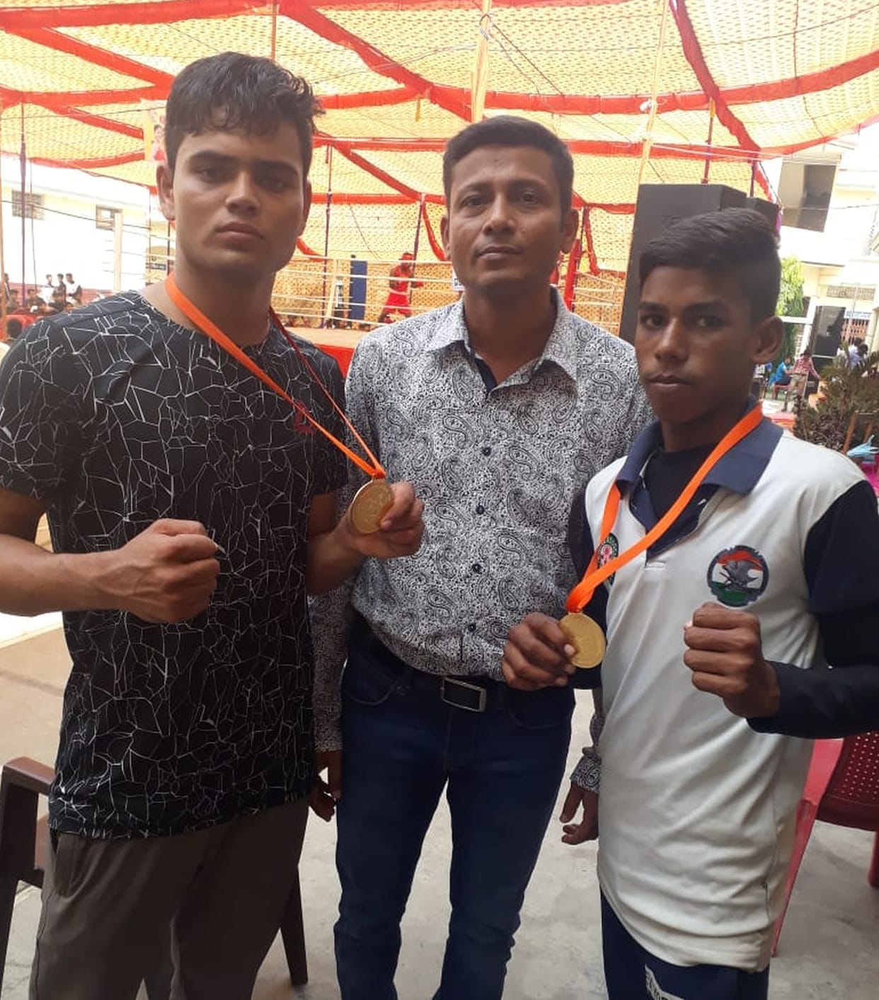 Abhishek and Dharamvir won gold in state level boxing