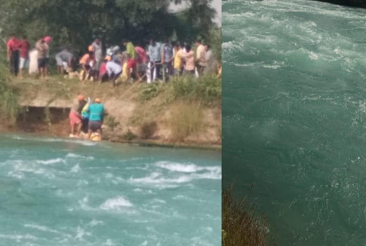 Crack In Bhakra Canal At A Village of Fatehgarh Sahib
