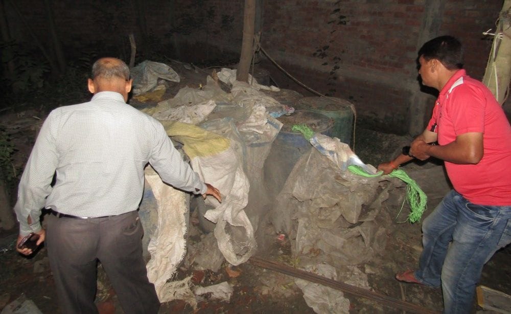 40 thausent kerosin captured in underhouse