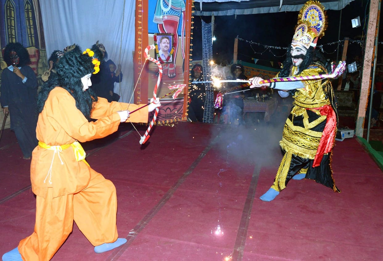 angad ravana interraction been showed in ramleela