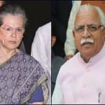 सोनिया गांधी और मनोहर लाल खट्टर