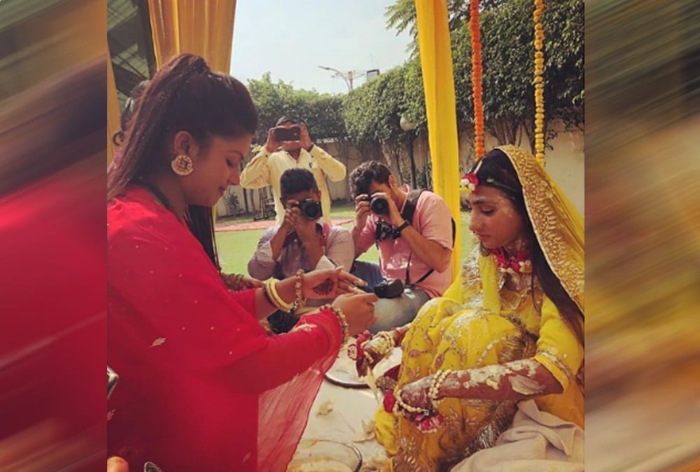 Royal Wedding in Haridwar: Mohena singh emotional in Haldi ceremony see pictures