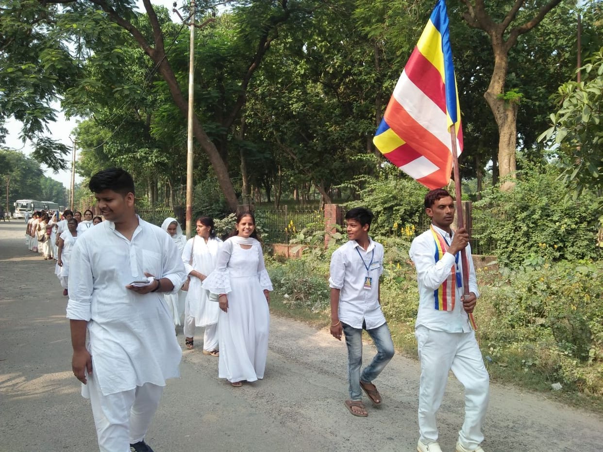 Buddhist followers removed Prabhatferi