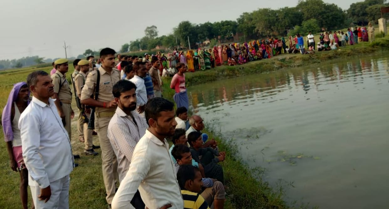 death in pond at mainpuri