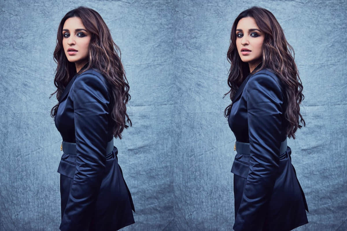 parineeti chopra gives high end fashion goals like sister priyanka chopra in navy blue pantsuit