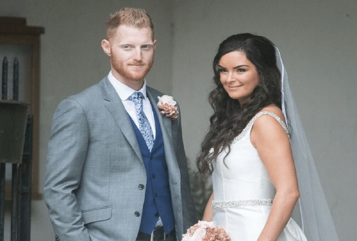 Ben Stokes shared a photo of his wife kissing her at wedding anniversary