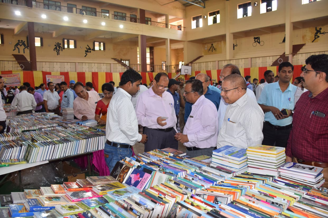 book exhibition in bundekhand university,