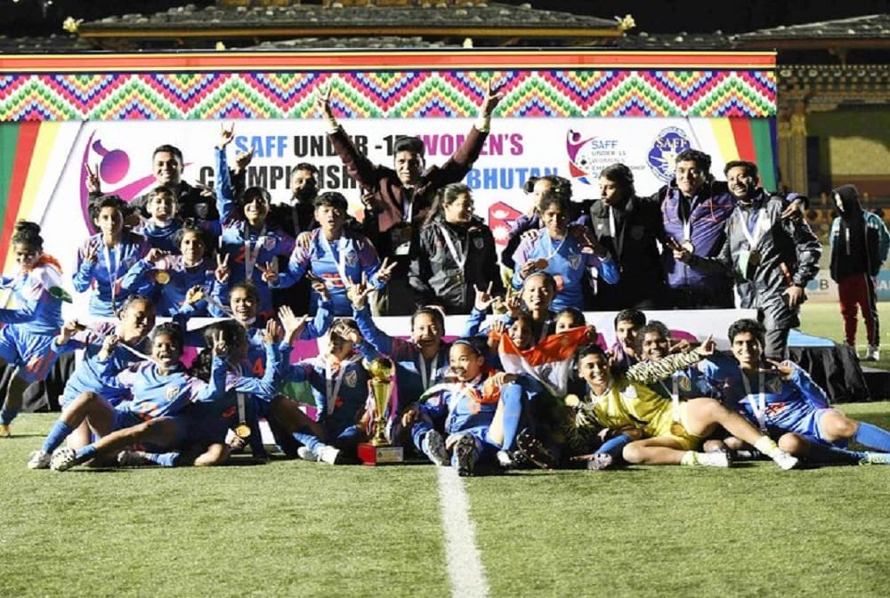Indian womens football team clinches SAFF U-15 title