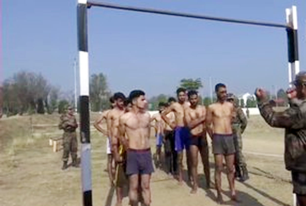 Recruitment drive for territorial army underway in Srinagar Jammu Kashmir