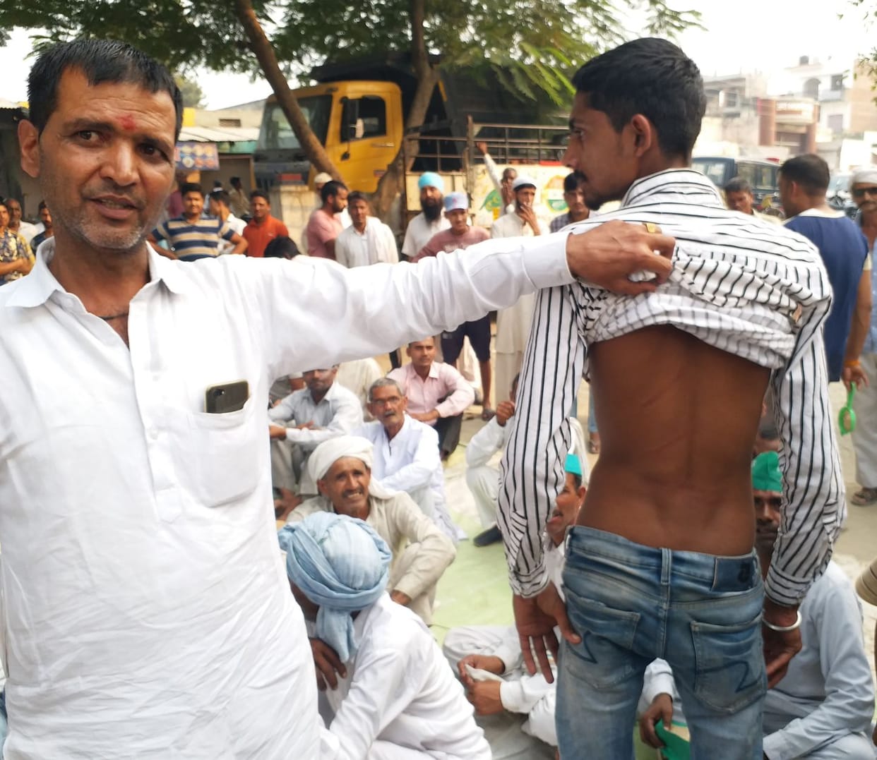 The villagers raised questions on the police's misery