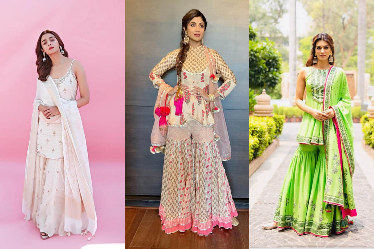 diwali 2019 try out sharara dress like bollywood fashion divas for gorgeous diwali look