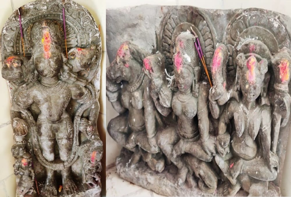 Rare Idol of Lord Vishnu Varaha and Narasimha Avatar Found in almora