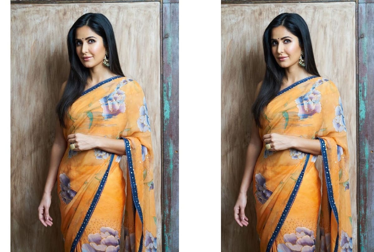 Diwali 2019 katrina kaif different style in floral saree
