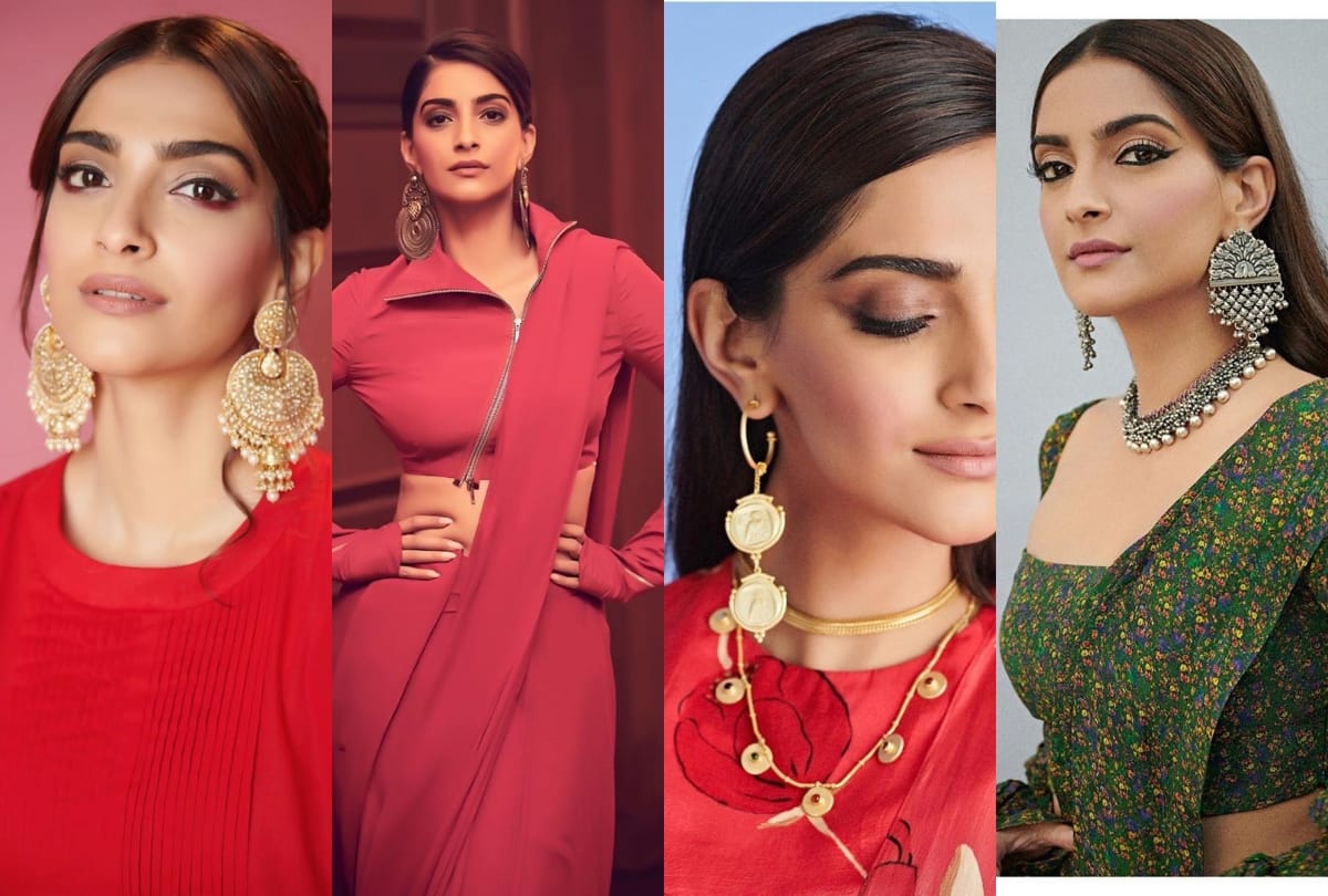 Karwa chauth 2019 try trendy earrings of sonam kapoor in this festive season