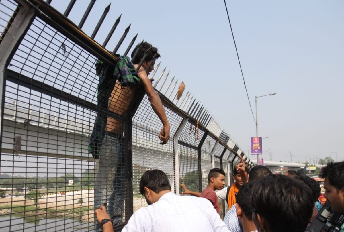 GRP beaten a man in lucknow