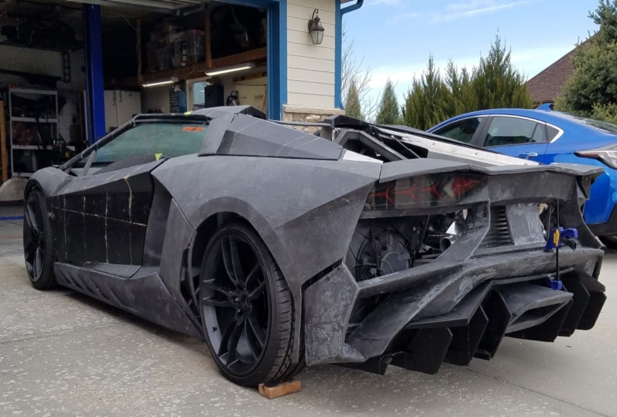father build Lamborghini Aventador in lac for his son