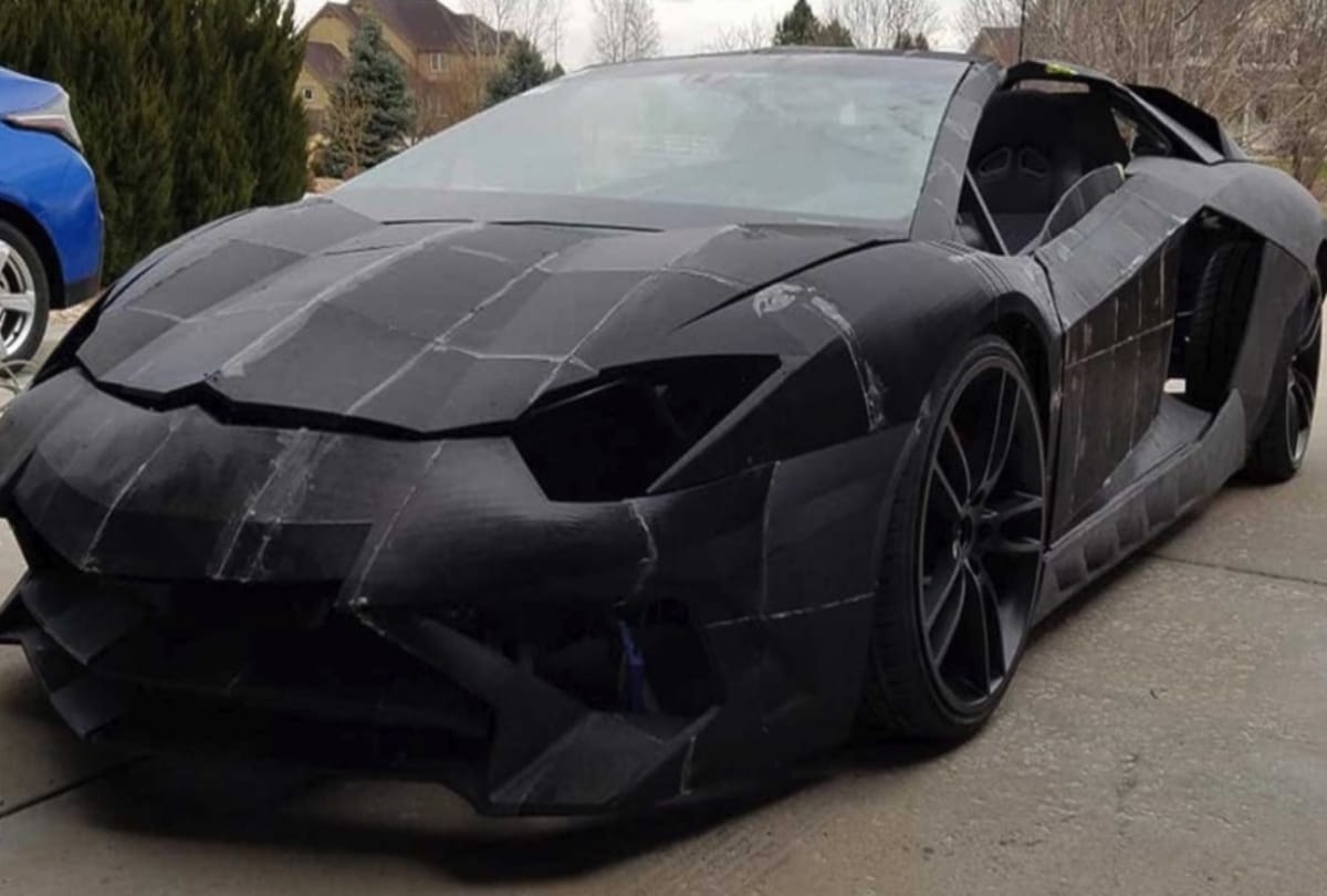 father build Lamborghini Aventador in lac for his son