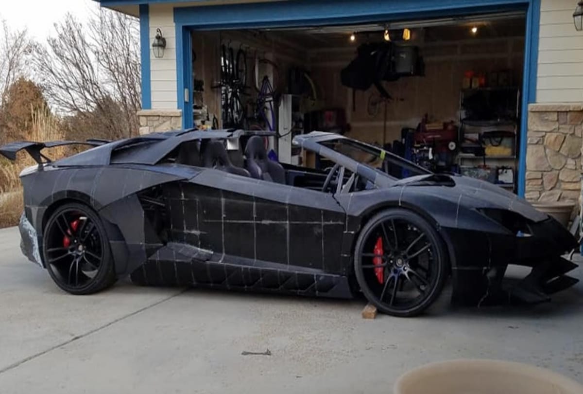 father build Lamborghini Aventador in lac for his son
