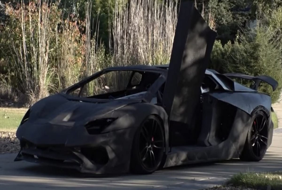 father build Lamborghini Aventador in lac for his son