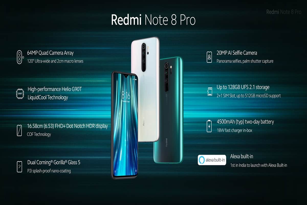 Redmi Note 8 Pro Launched in India with 64MP camera along with MIUI 11 price and specifications