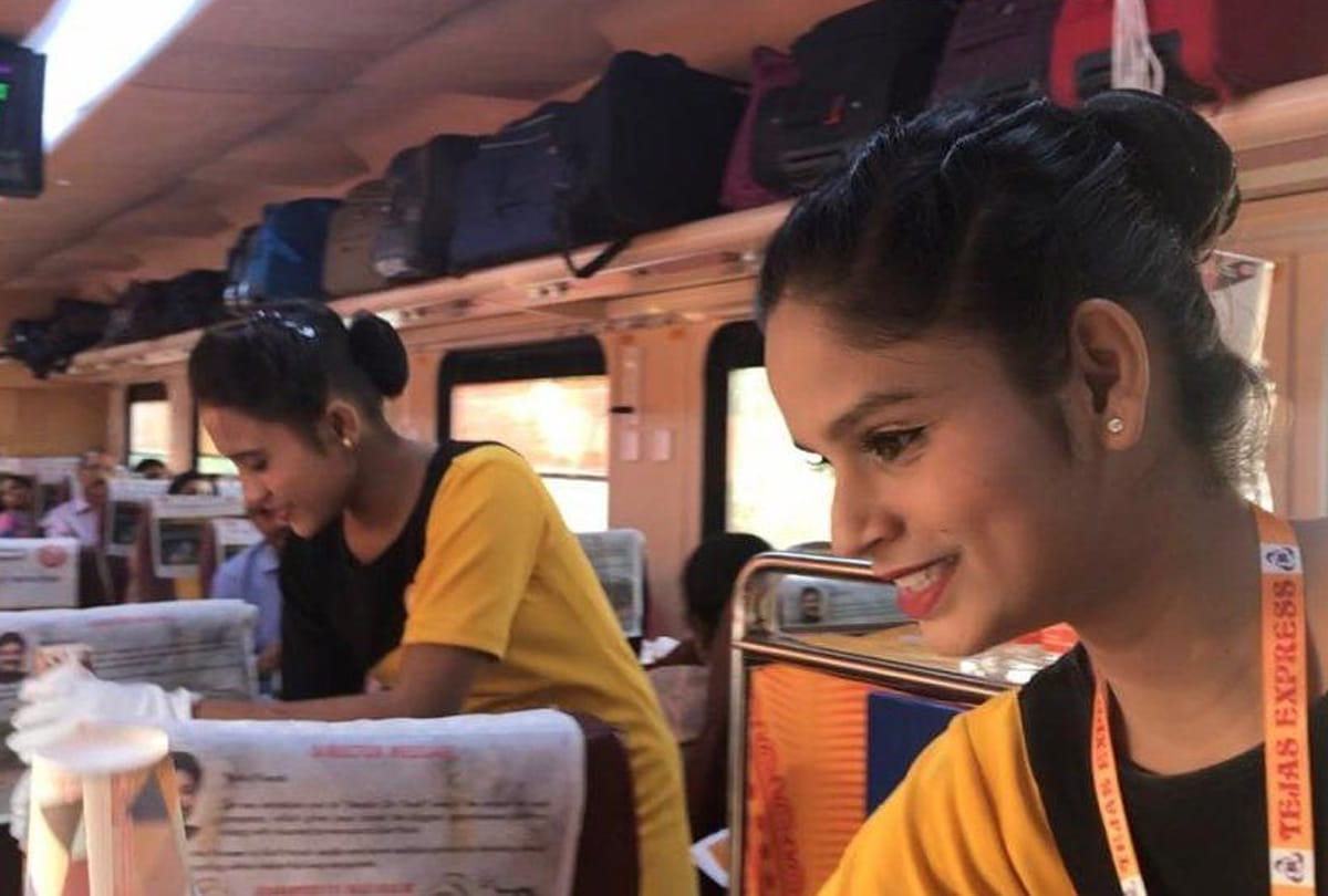 Tejas Express train hostess are worried about taking their selfie and video by passengers