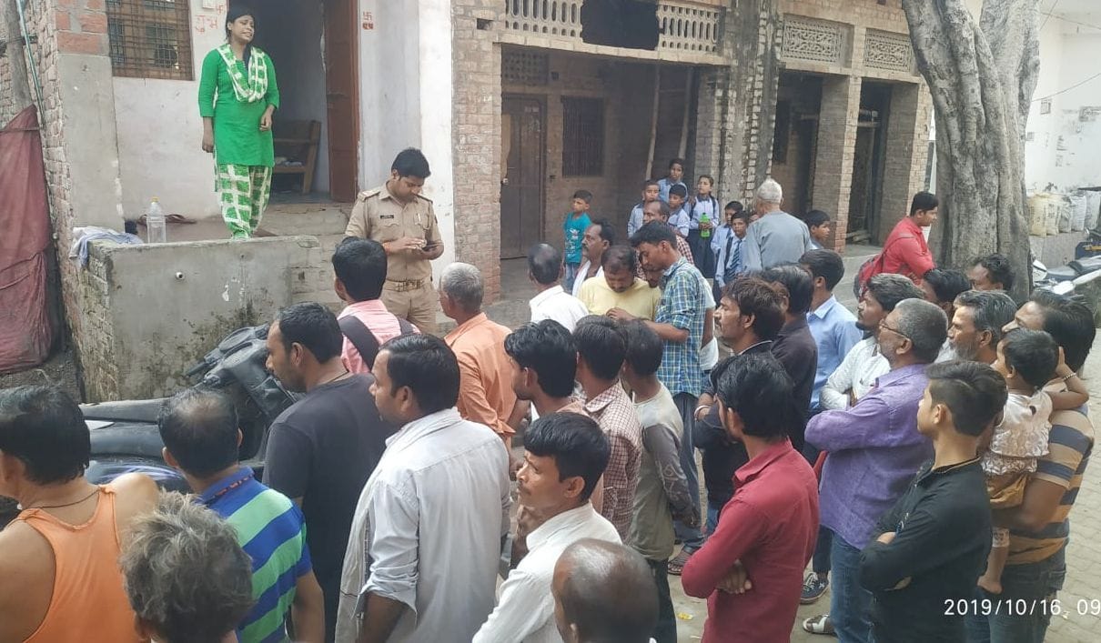 A trader's body was found hanging in a suspicious condition