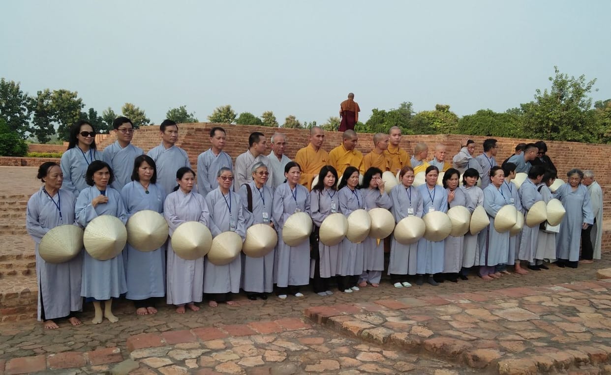 Buddhist worshipers prayed on Gandhakuti