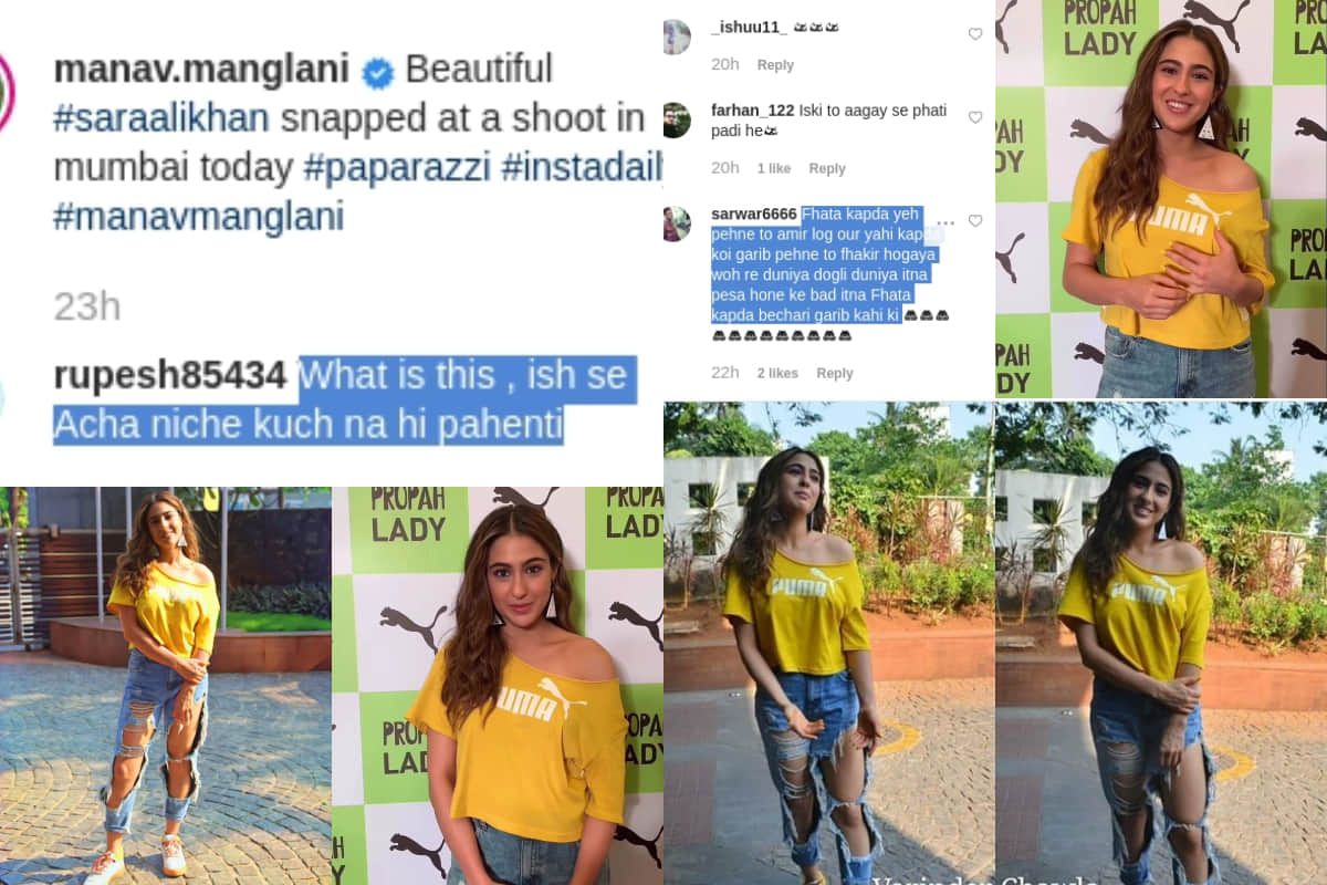 sara ali khan massively trolled for ripped jeans fashion