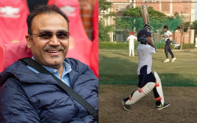 Virender Sehwag giving training to Pulwama martyrs children at his academy